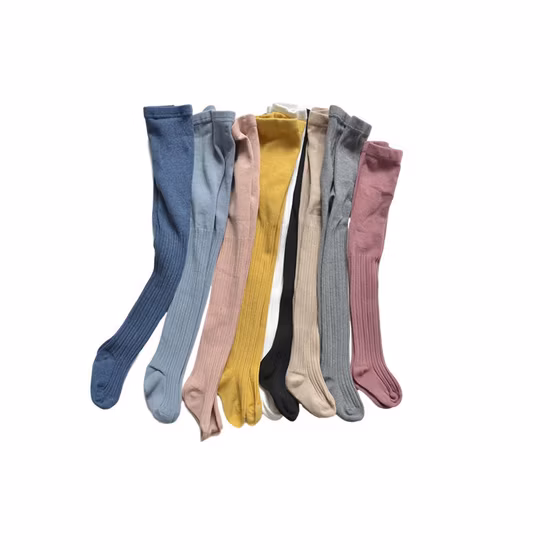 Medias suaves para niños, pantimedias de algodón para niña, medias tejidas para niño