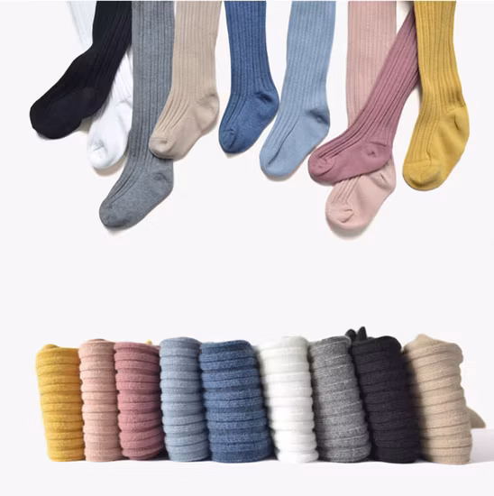 Children Soft Tights Cotton Baby Girl Pantyhose Kid Knitted Tights