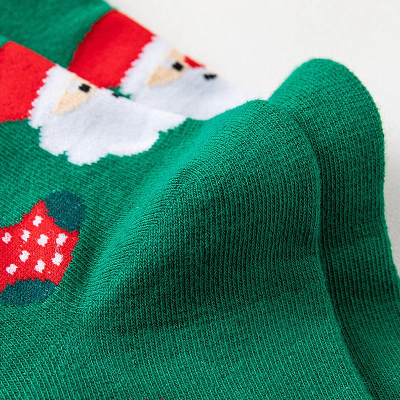 Factory Custom Durable Soft Cozy MIDI Christmas Socks Warm Thick Cotton Socks