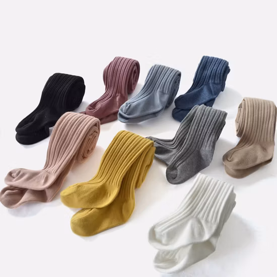 Children Soft Tights Cotton Baby Girl Pantyhose Kid Knitted Tights